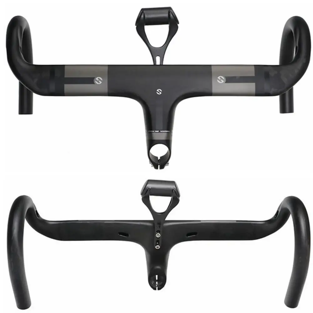 

TOSEEK Carbon Fiber Road Bicycle Integrated Carbon Handlebar with 28.6mm stem diameter Carbon Road Handlebar Bike Parts