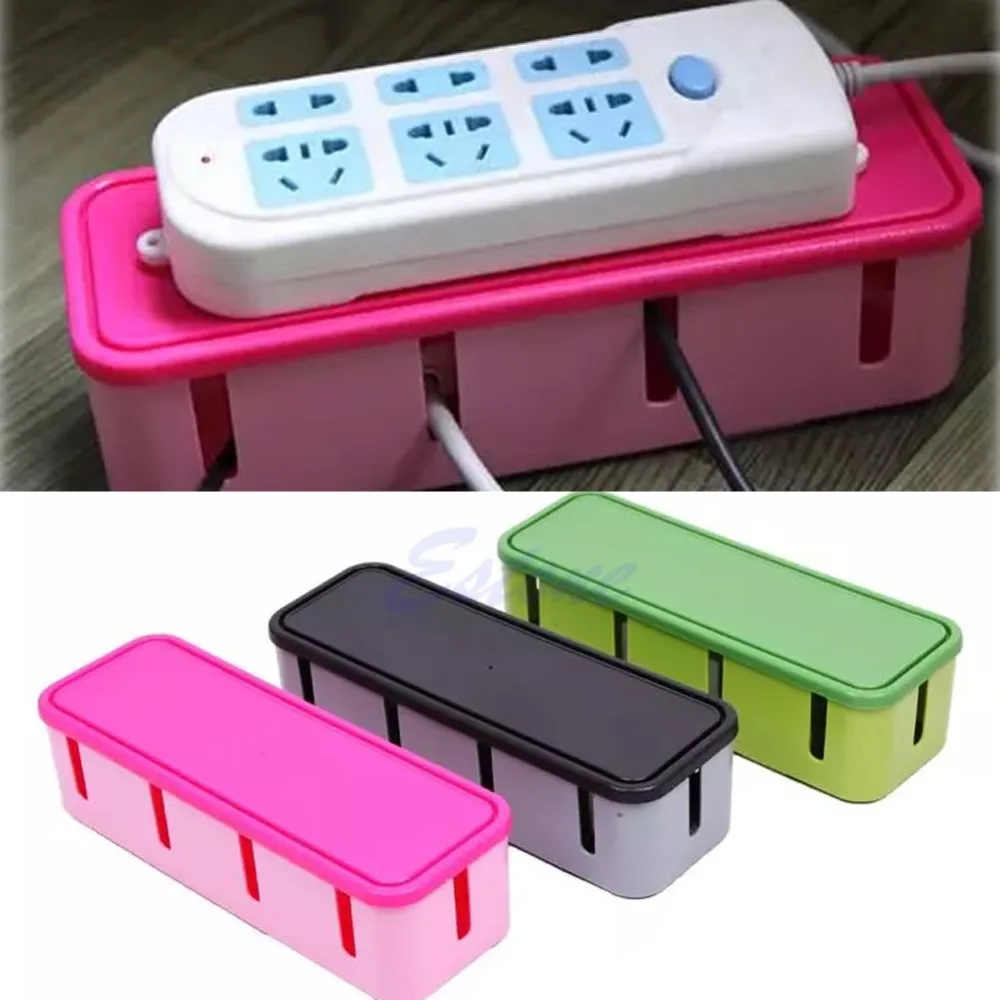 New Multi Power Plug Socket Anti-dust Storage Box Wire Cord Cable Organizer Box(