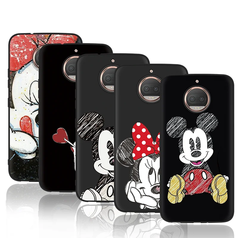 

Fashion Couple Cartoon Cover For Motorola Moto G6 Play Capa Soft Silicone Case For Motorola Moto E4 G5 G5S Plus Matte Black Case