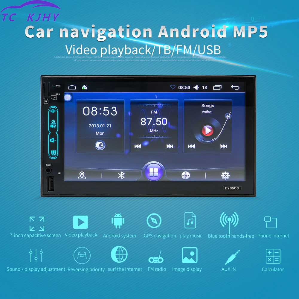 

2 Din Car Radio 7 Inches Monitor For Rear View Camera Android Player Navigation Steering Wheel Control Punto GPS Bluetooth
