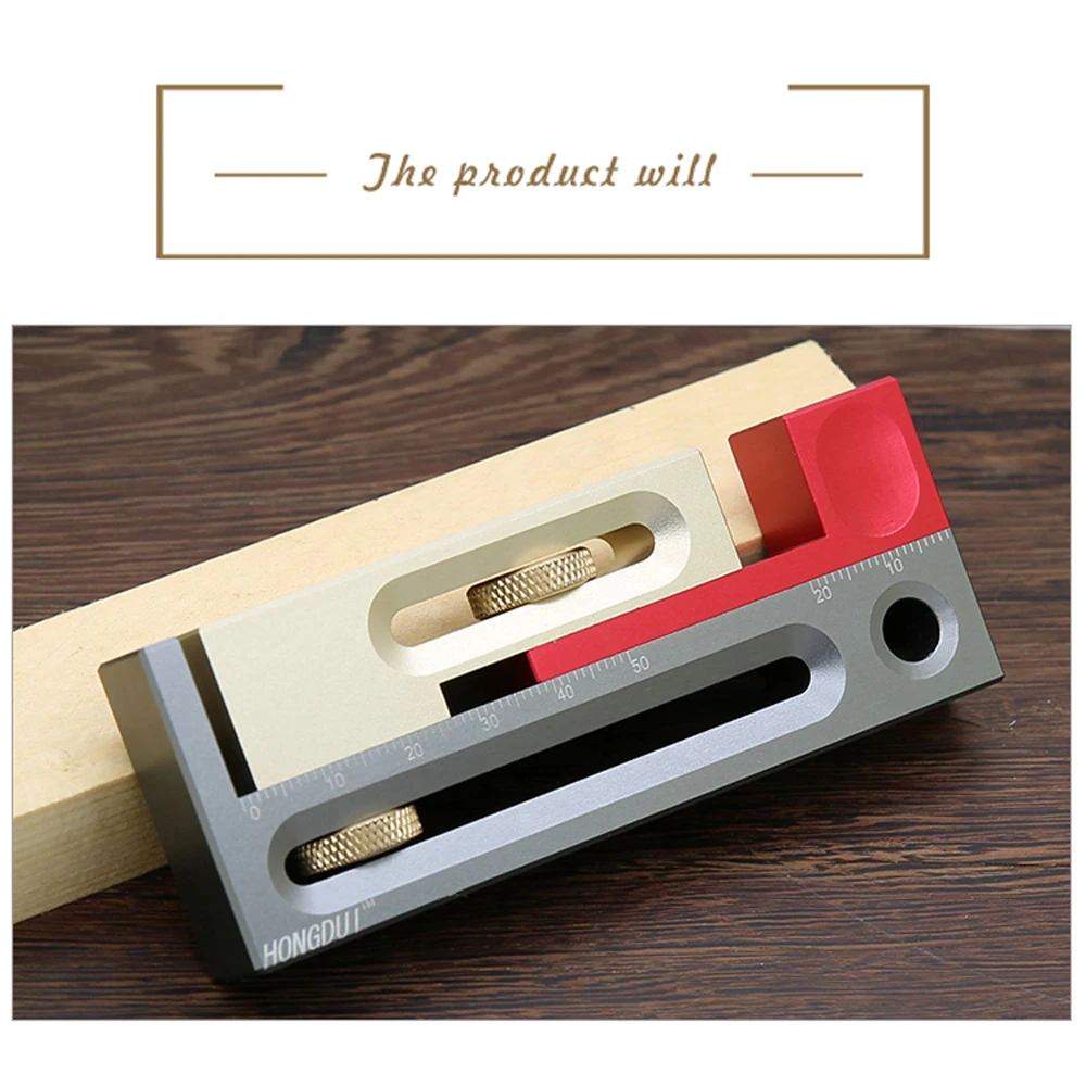 

Woodworking Tools Saw Table Saw Slot Adjuster Mortise and Tenon Tool Movable Measuring Block Length Compensation Wood Machinery