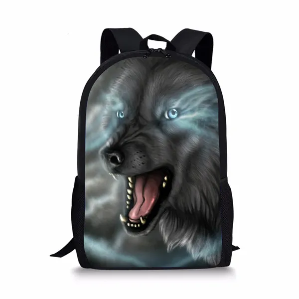 FORUDESIGNS/школьная сумка с милым принтом животных хаски, волка для подростков, мальчиков и девочек, 3D детская школьная сумка, детская школьная сумка - Цвет: Z2259C