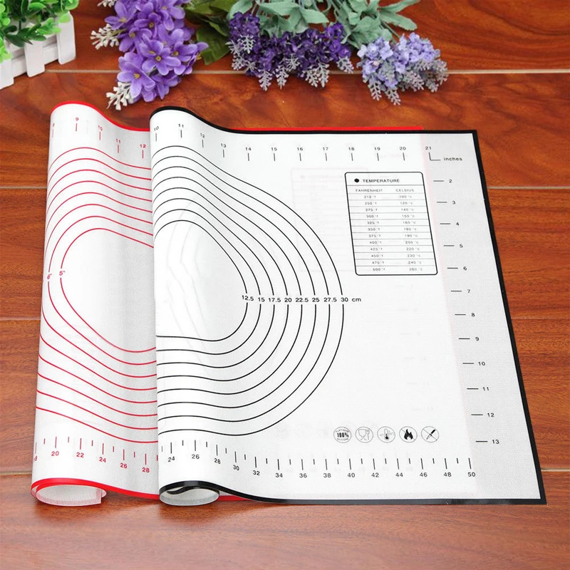 Silicone Cake Dough Rolling Mat Baking Mat Home Pastry Clay Pad Fondant 60*40cm 2019 Newest