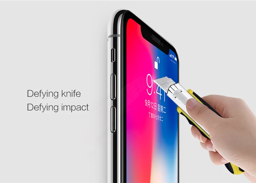 Защитная пленка для экрана iphone x, полностью покрытая nillkin 3D CP+ 9 H, 0,33 мм, тонкая, для iphone XS, закаленное стекло, изогнутое, 5,8 '', высокая прозрачность