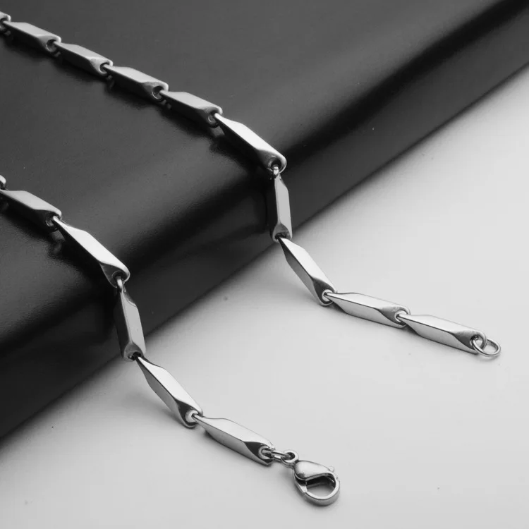 Мужское ожерелье из нержавеющей стали 316 титановая сталь с цепным молотком