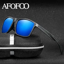 AFOFOO бренд дизайн поляризованных солнцезащитных очков Для мужчин вождения солнечные очки с покрытием, мужской квадратные очки UV400 оттенков