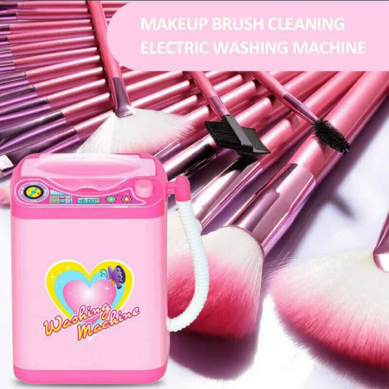 

Cute Cosmetic Powder Puff Beauty Tools Washing Machine Kids Electronic Makeup Brushes Washing Machine Toy Beauty Sponges Washer