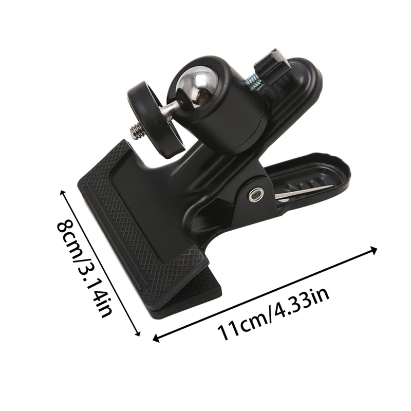 OOTDTY New 1PC Photography Metal Clip Clamp 1/4" Screw Holder Mount With Standard Ball Head
