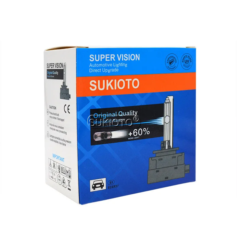 SUKIOTO D1S D3S HID Xenon Bulb CBI Car Headlight Bulb 12V 35W D1S 5000K 6000K D1R D3R 4300K 8000K D3S Auto Xenon Headlamp Bulb (8)