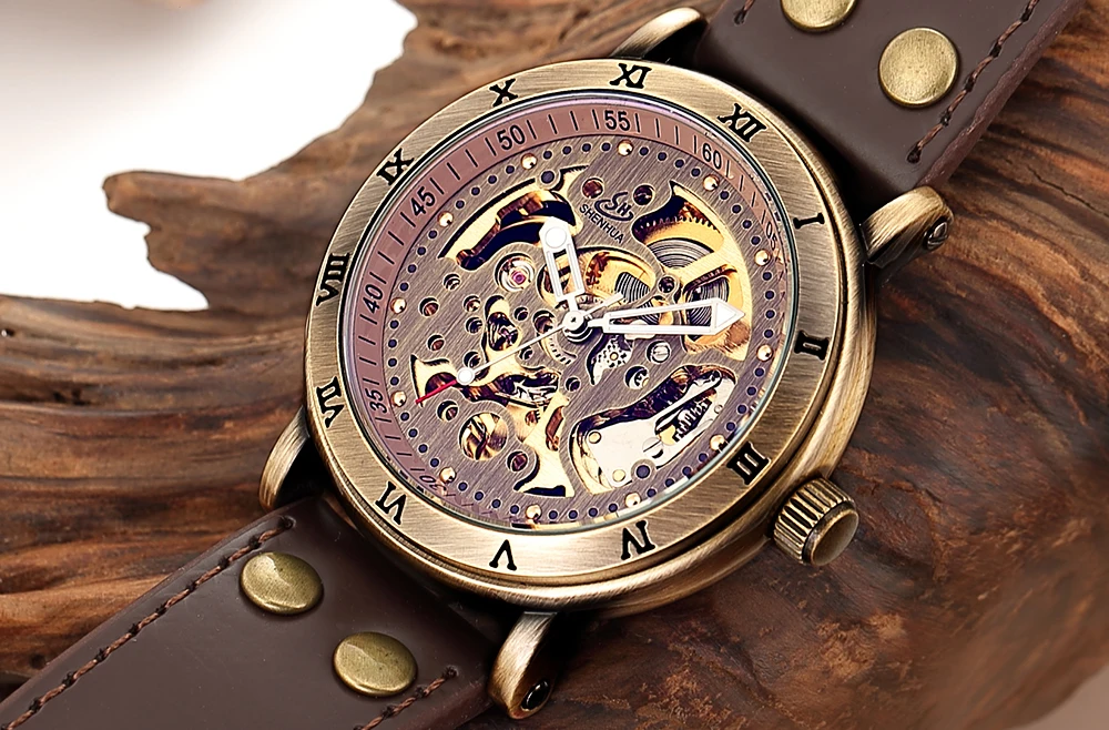mechanical skeleton watch men-dial