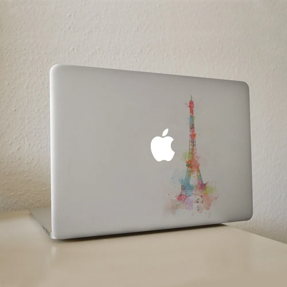 Граффити Цвет Эйфелева башня виниловая наклейка ноутбука Стикеры для DIY Macbook Pro Air 11 13 15 дюймов кожи ноутбука