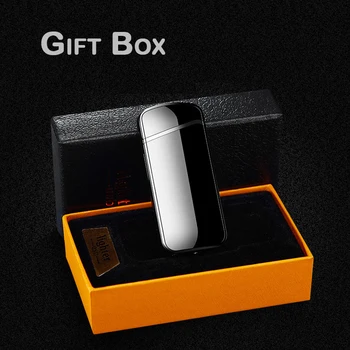 

New Electric USB Lighter Display Metal Rechargeable Cigarette Lighter Double Arc Plasma Lighters Men Husband Lover Gfit For Men