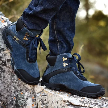 

Men Shoes Winter Autumn Sneakers Genuine Leather Flats Work Mens Boots Waterproof Outdoor Ankle Boot Footwear Botas Hombre