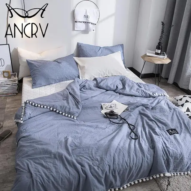 Ancrv Diffe Colors Elegant Style Thin Blanket Quilt Bedspread Ancrv Diffe Colors Elegant Style Thin Blanket Quilt Bedspread Comforter Light Weight Bed Cover Quilting