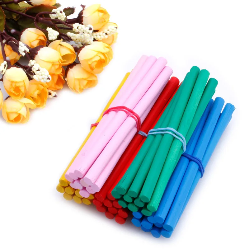 

50PCS Math Manipulatives Wooden Round solid sticks Counting Sticks Kids Preschool Educational Toys For Kids Learning Education