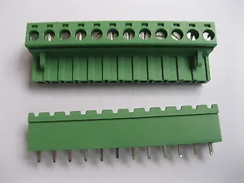 

2 pcs Green 12 pin 5.08mm Screw Terminal Block Connector Pluggable Type
