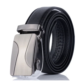 

Men Belt Genuine Leather Automatic Buckle Luxury Brand Male Pu Leather Belts Black Strap