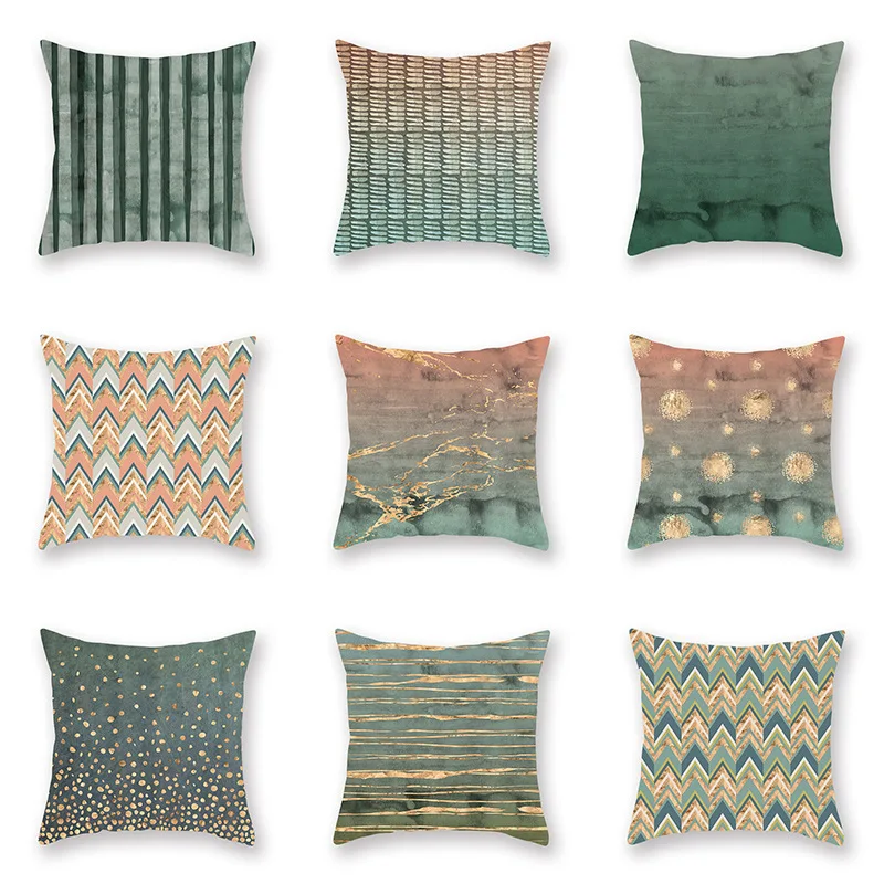 

Nordic Geometry Cushion Cover Stripe Wave Point Pattern Polyester Pillow Covers Home Decor for Living Room Sofa Bedroom 45*45cm