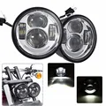 2x4 65 "Motorrad LED Moto Scheinwerfer Für Harley Davidson Fett Bob FXDF 08 16 auf
