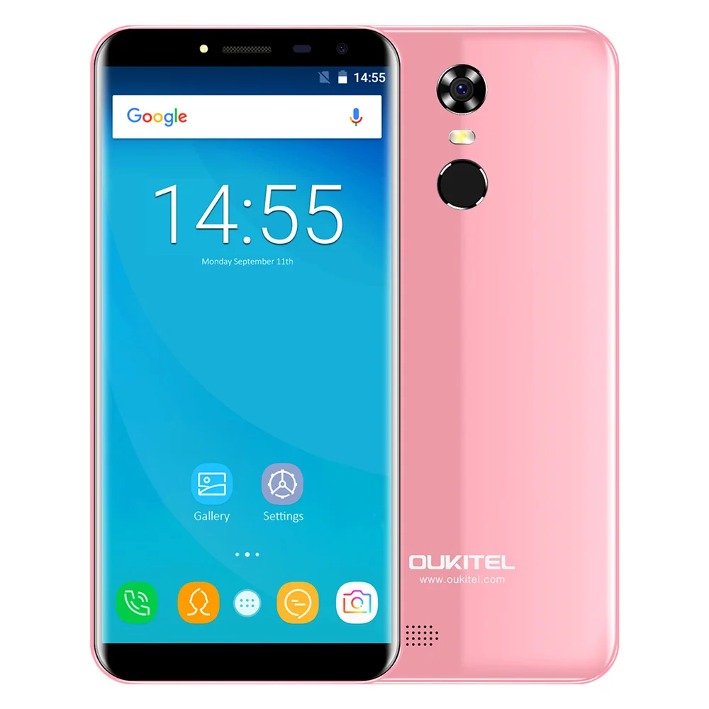 OUKITEL C8 оригинальный 3g Phablet 5,5 дюйма дуги Экран Android 7,0 MTK6580A 4 ядра 16 GB Встроенная память сканер отпечатков пальцев 8.0MP сзади Камера