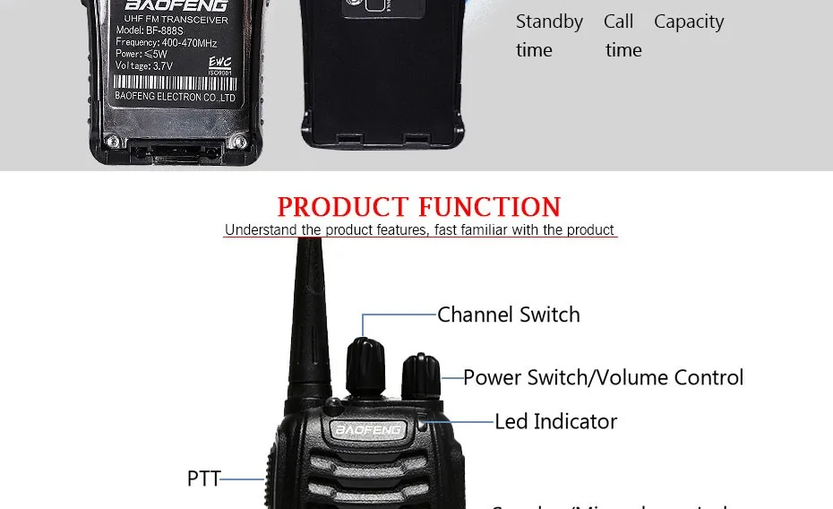 2 шт. Walkie Talkie Радио BaoFeng BF-888S 5 Вт Портативный Любительское радио 2 рации baofeng 888 рация для охоты радиостанция Рация