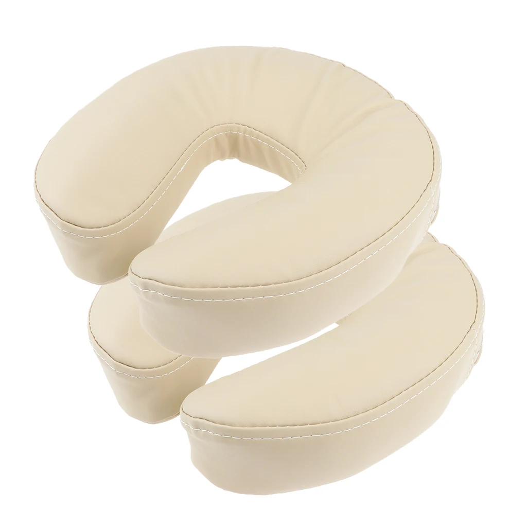 2 Pcs U Shape Face Down Pillow Massage Table Salon Neck Support Cradle Cushion Massage Relaxation
