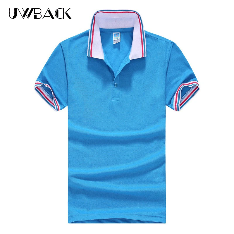 

Uwback 2017 New Arrival Summer Men Polo Shirts Short Sleeve Striped Cotton Polo Shirt Breathable Casual Tops Plus Size 4XL XA149