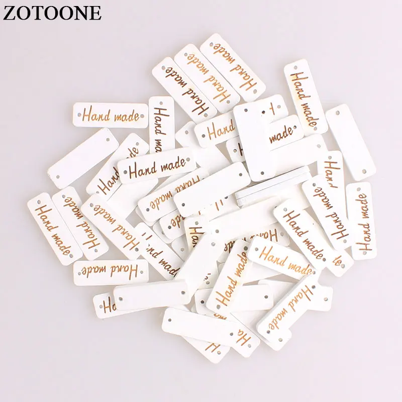 

ZOTOONE Rectangle HandMade Wooden Button Needlework Sewing Accessories For Clothes Hand made Wood Button DIY Scrapbooking Craft