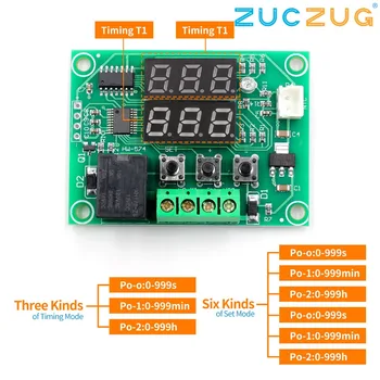 

XH-W1219 DC 12V Dual LED Digital Display Thermostat Temperature Controller Regulator Switch Control Relay NTC Sensor Module