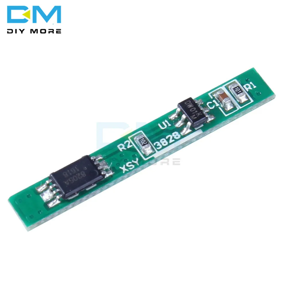 

2Pcs 1S 3.7V 2.5A Lithium Battery Board Polymer BMS PCM PCB Over Charge Discharge Li-ion Module Short Circuit Protection