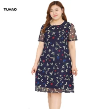 TUHAO, плюс размер, 10xl, 8XL, 6XL, летние платья с цветочным принтом, большой размер s, дышащие, открытые, Vestidos, шифоновое, элегантное платье MS32