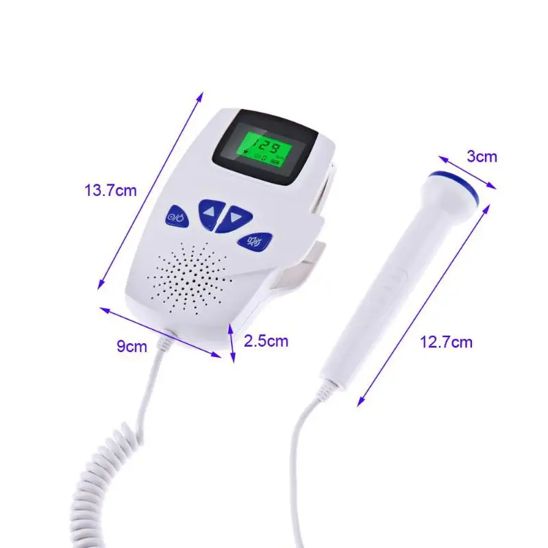 Детектор фетальный допплер Карманный Детские фетальный сердцебиение монитор с SpO2 зонд ЖК-дисплей Экран Портативный точные фетальный допплер дома Применение