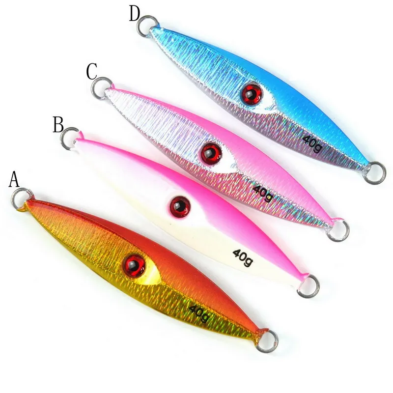 

1PCS New Metal Jigging Spoon 30g 40g 3D Eyes Artificial Bait Boat Fishing Jig Spoon Lures Super Hard Lead Fish Fishing Lures