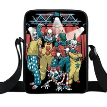 Клоун для женщин и мужчин сумка через плечо для путешествий детский школьный рюкзак, сумка для книг игрушечные закуски регулируемые ремни сумки с ремнем через плечо