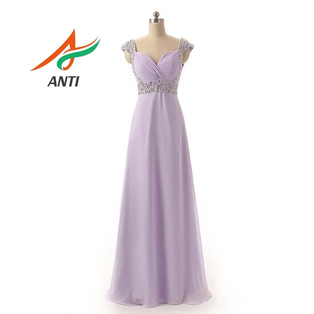 ANTI Plus Size Pink Prom Dresses Long V-Neck Chiffon A-line Robe De Soiree 2019 Lavender 16 Colors Formal Party Gowns for Women | Свадьбы и
