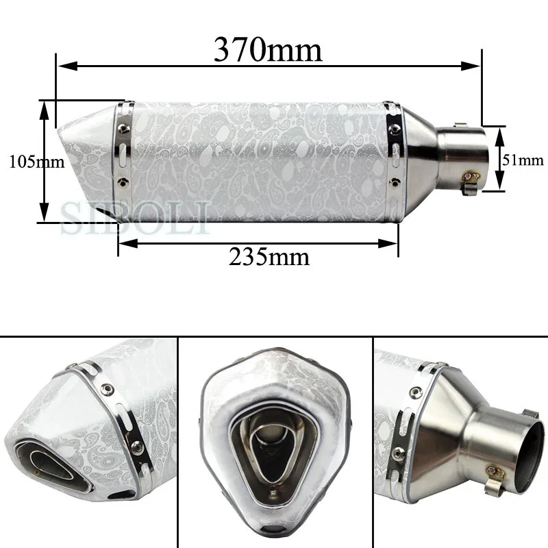 Мото rcycle выхлопная труба мотоцикла universel глушитель труба питбайк дБ убийца trk502 cbr650f tmax f800gs rsv4 egzoz