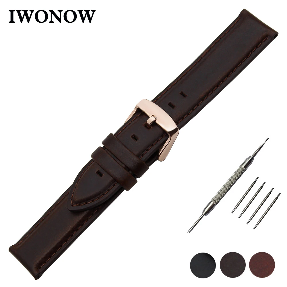 Genuine Leather Watch Band 20mm for Motorola Moto 360 2 42mm Men 2015