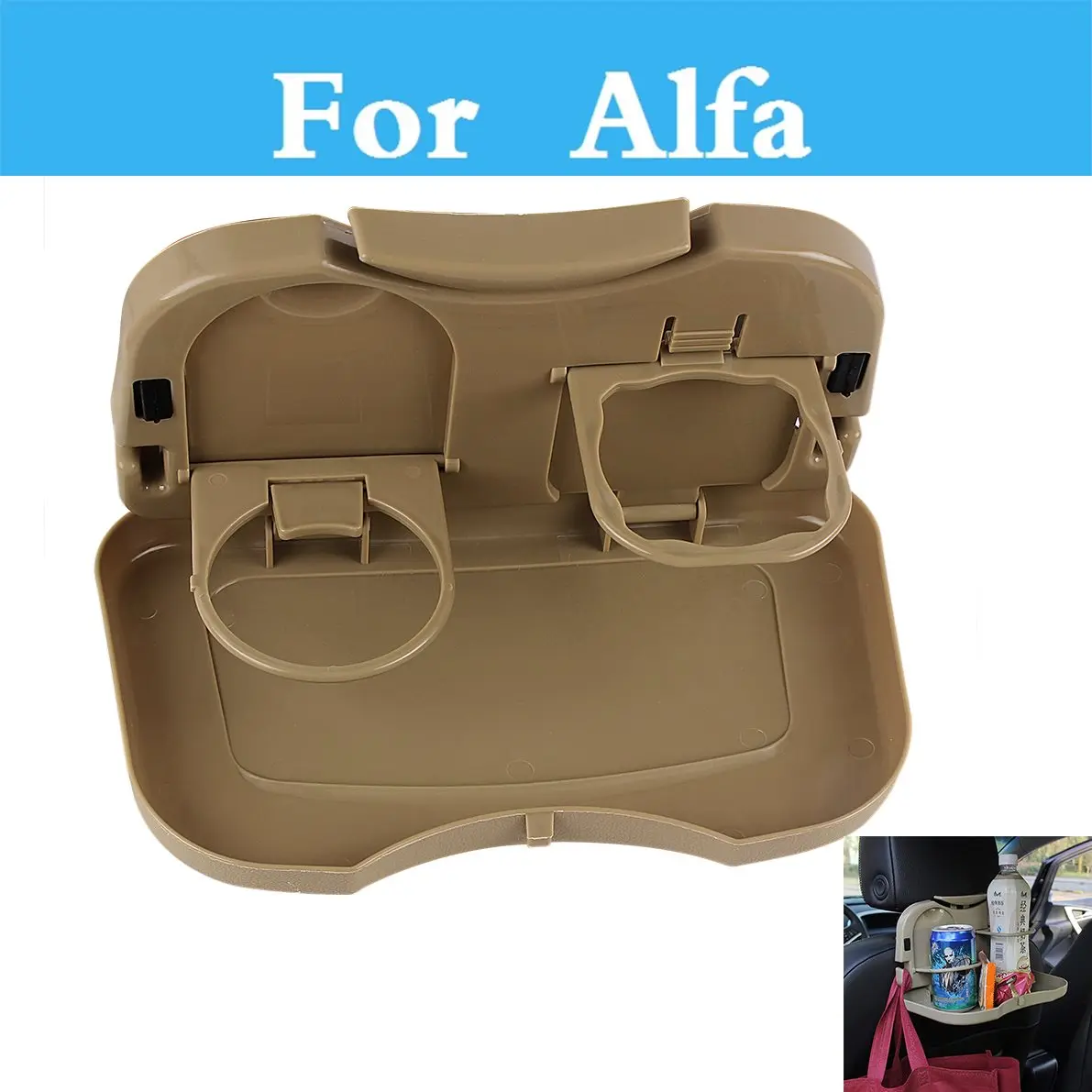 

Car Folding Table Beverage Bottle Holder Stand Desk Back Seat Auto Drink Cup Tray For Alfa Romeo 4c 8c Brera 147 156 159 166