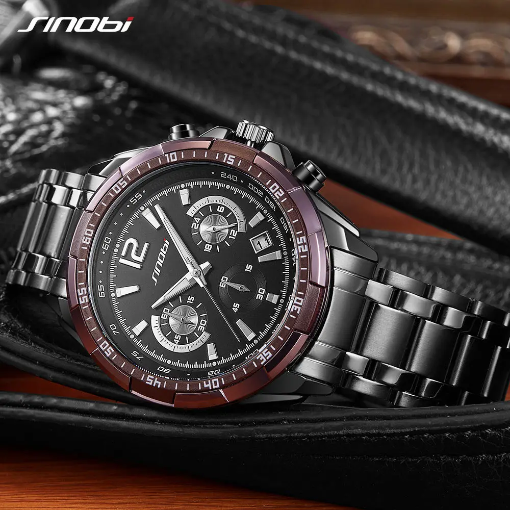 Часы SINOBI Мужские спортивные кварцевые армейские аналоговые|chronograph brand|chronograph