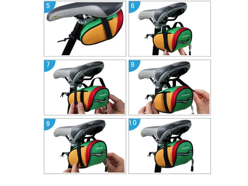 Roswheel велосипедные задние Сумки горный MTB велосипед седельная сумка задняя подседельная сумка светоотражающий черный/зеленый/синий/красный