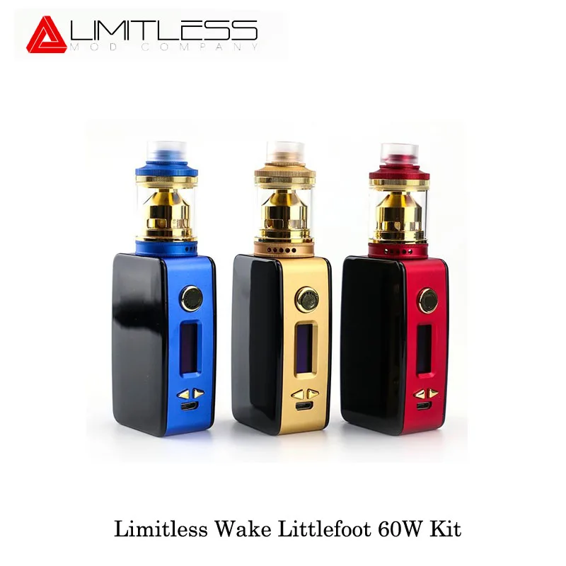 

electronic cigarettes Limitless Wake Littlefoot 60W Starter Kit Littlefoot 60W Mod With Sub Ohm VS SMOK Mod Box vaporizer vape