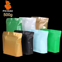 1 Pound Chocolate Casual Snack Pet Bait Cat Fish Bird Dog Food 500g 3D Packing Bag Standing Aluminum Foil Shaped Diamond Zipper