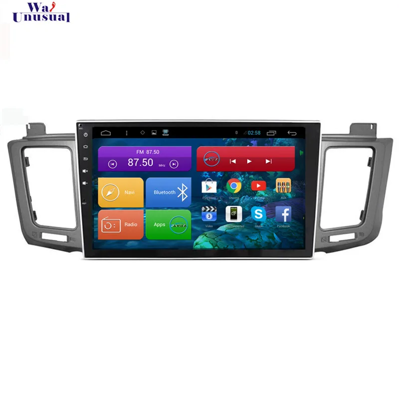 

WANUSUAL 10.2 Inch Quad Core 16G Android 6.0 GPS Navigation for Toyota RAV4 2015 With Bluetooth Wifi Mirror Link 1024*600 Maps