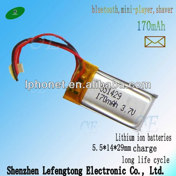 5x 3.7V 150mAh Li Po Polymer Rechargeable Battery 501230 JST 2P 1.25mm - Foto 8