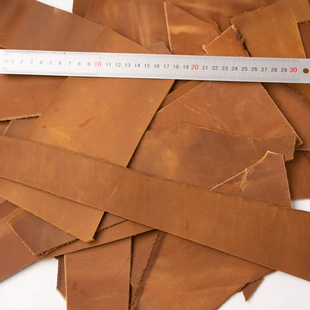 Cowhide scrap leftover cow leather thick genuine leather First Layer Tanned cow skin hide full grain 1.8 to 2.2 mm