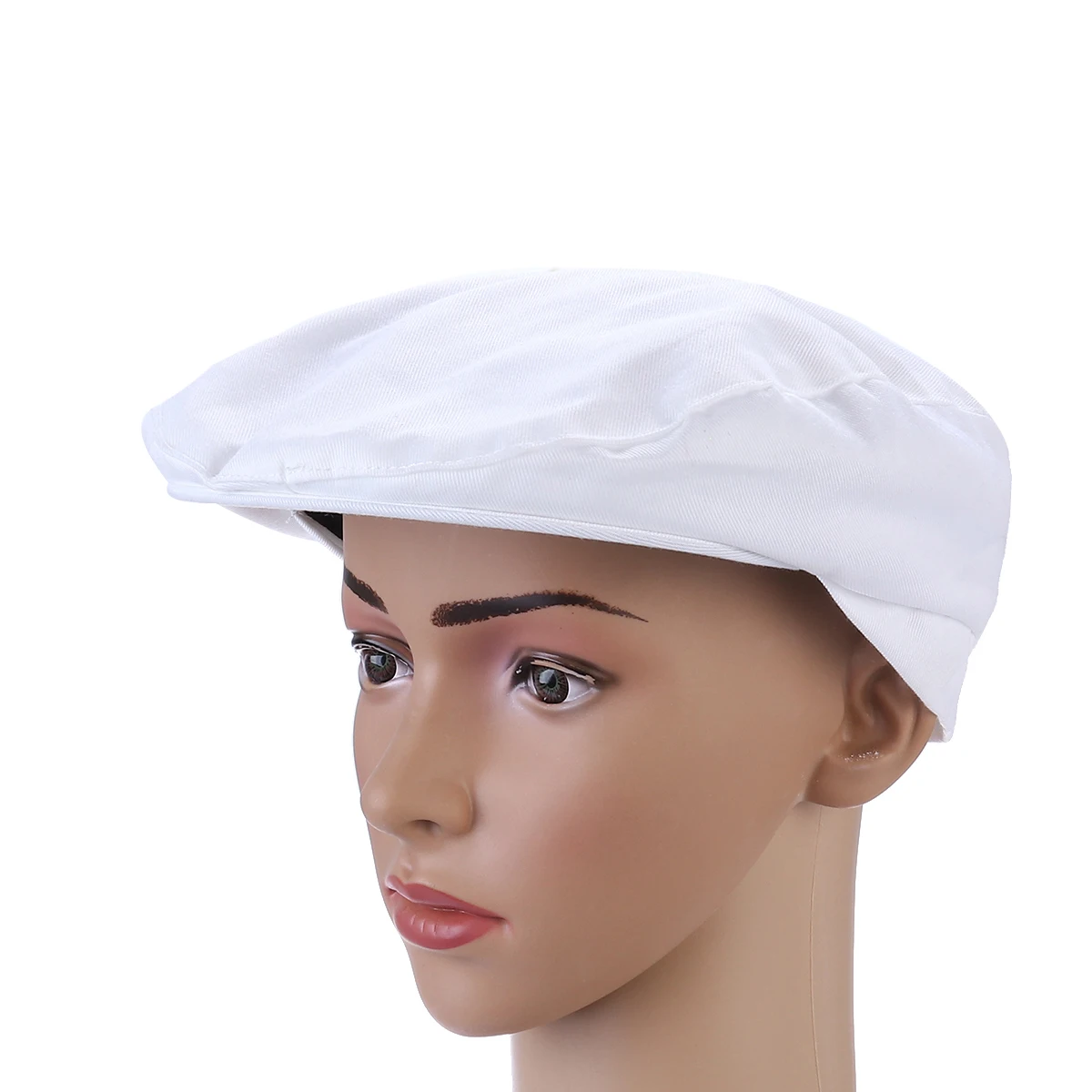 

White Cooking Chef Hat Cook Cap Waiter Baker Hat Hotel Bartender Beanie Hats for Men Women Kitchen Supplies