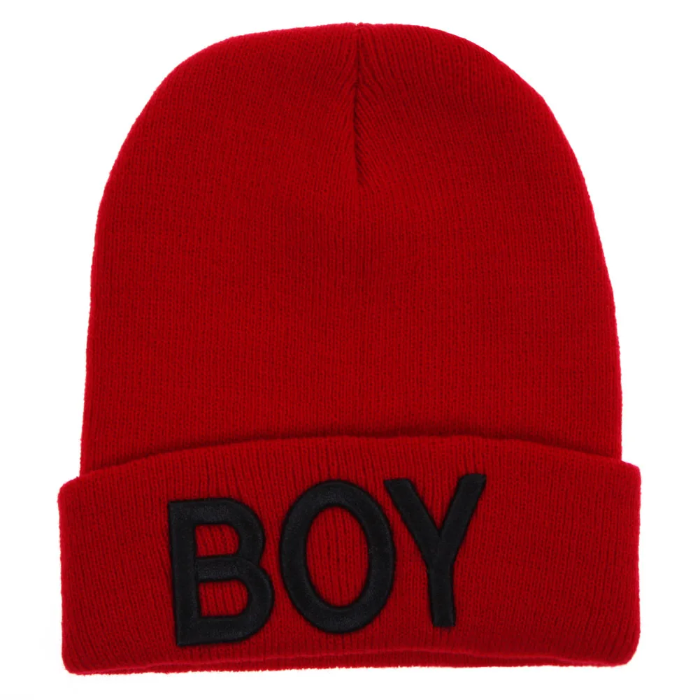 Модные детские шапки, Детская вязанная шапка для мальчика с буквенным принтом, зимние теплые лыжные шапки из хлопка, вязаная шерстяная шапка с черепом для мальчиков и девочек, рождественские подарки - Цвет: C
