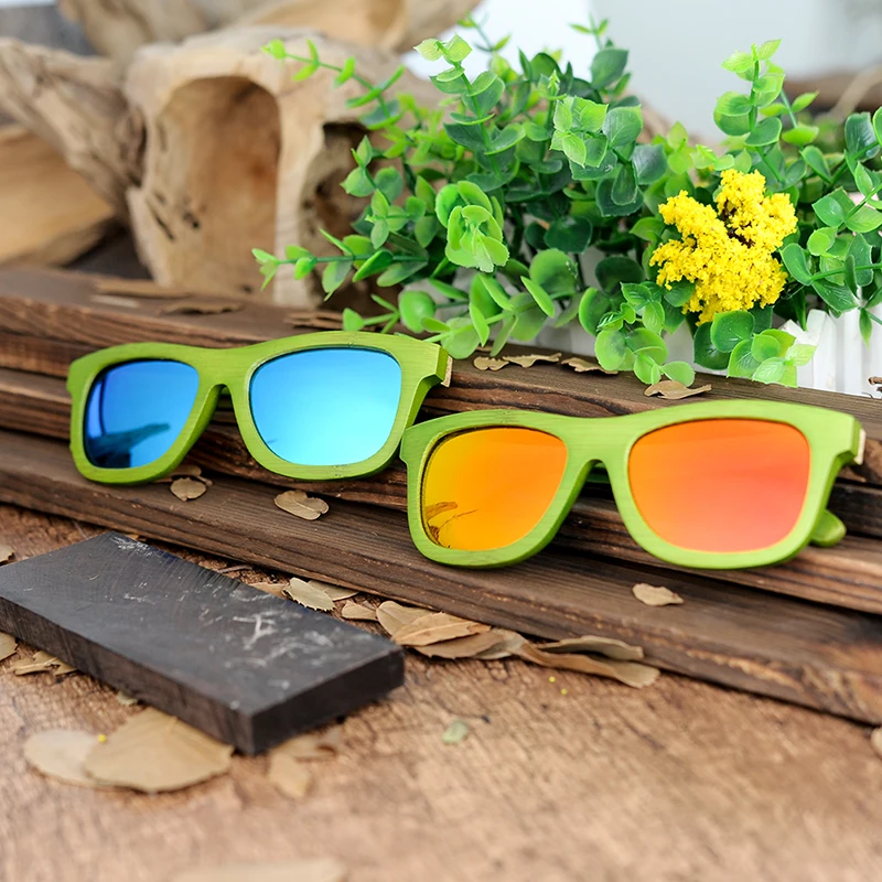 BOBO BIRD DG010d-e Green Bamboo Frame With Laser Logo and Patter Polarized Sunglasses (33)