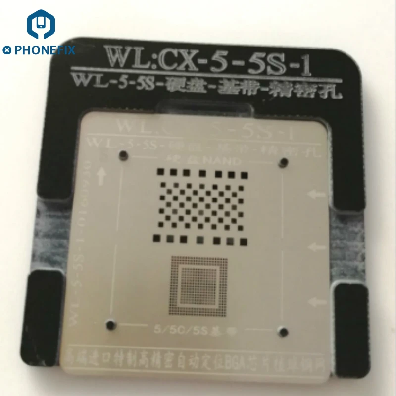 PHONEFIX NAND Flash узкополосной процессор BGA трафарет Олово чистая Ремонт Инструменты с магнитной база для iPhone 6 P 5 5S 5C