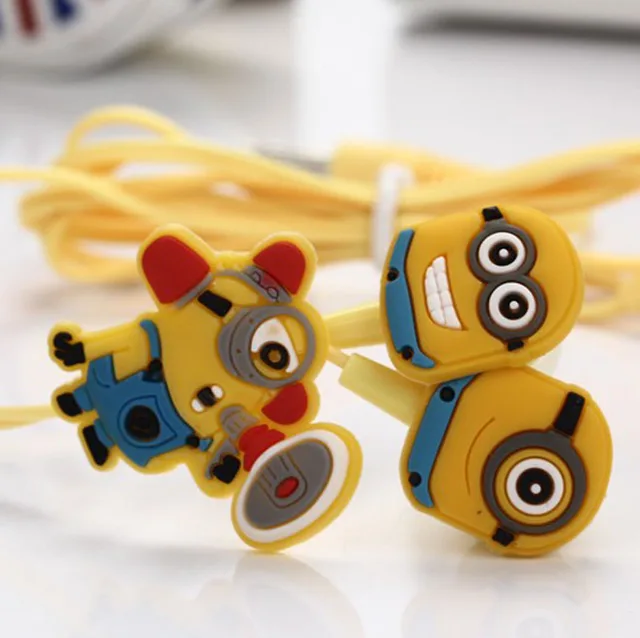 New Cartoon Earphone For MP3 Music Player Cute Despicable Me Minions